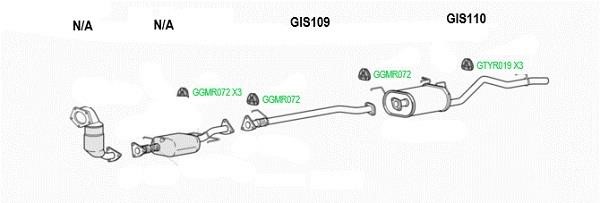 GT Exhausts GIS110 End Silencer GIS110