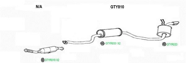 GT Exhausts GTY810 End Silencer GTY810
