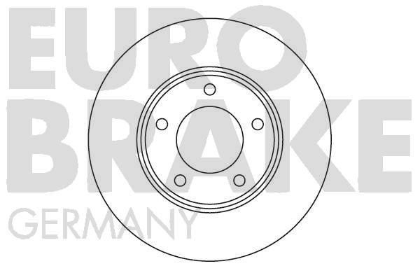 Eurobrake 5815201220 Front brake disc ventilated 5815201220