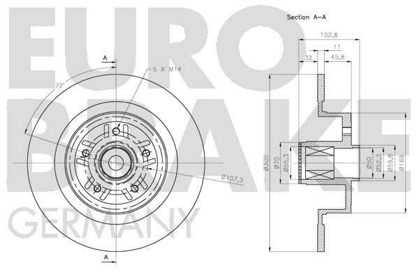 Brake disc Eurobrake 5815203987