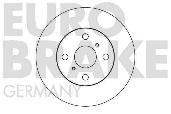 Eurobrake 5815204515 Front brake disc ventilated 5815204515