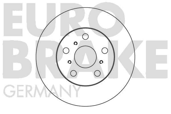 Eurobrake 5815204516 Front brake disc ventilated 5815204516