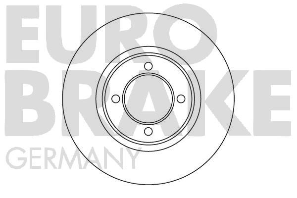 Eurobrake 5815204518 Unventilated front brake disc 5815204518