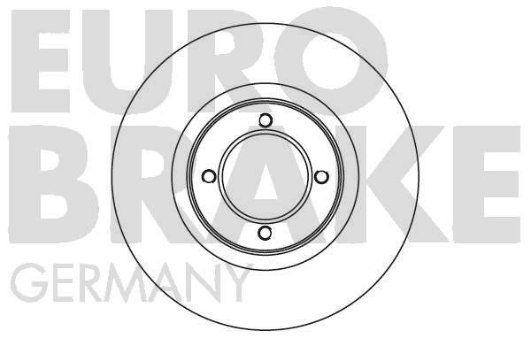 Eurobrake 5815209909 Unventilated front brake disc 5815209909