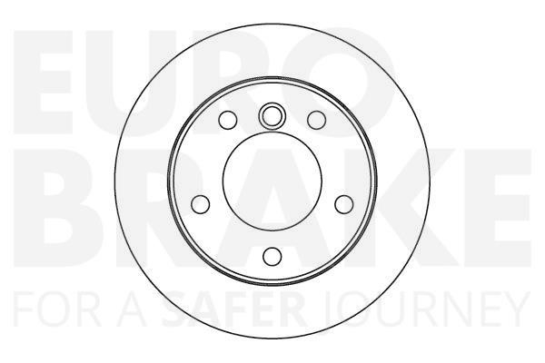 Eurobrake 5815203378 Rear brake disc, non-ventilated 5815203378