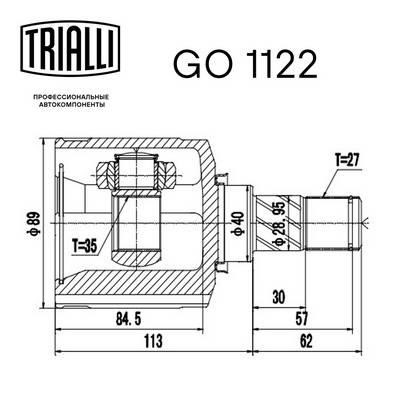 Trialli GO 1122 Joint kit, drive shaft GO1122
