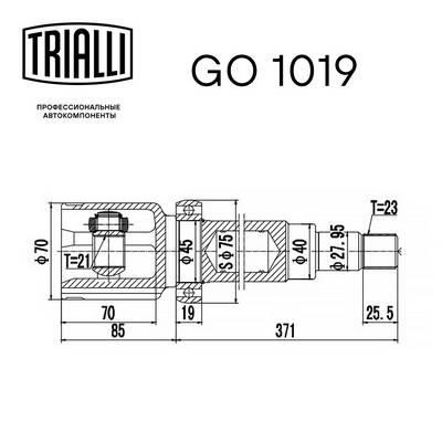 Trialli GO 1019 Joint kit, drive shaft GO1019