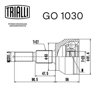 Trialli GO 1030 Joint kit, drive shaft GO1030