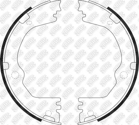 NiBK FN0691 Parking brake shoes FN0691