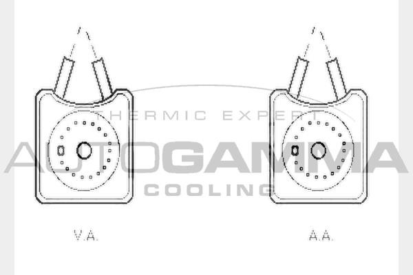 Autogamma 104613 Oil Cooler, engine oil 104613