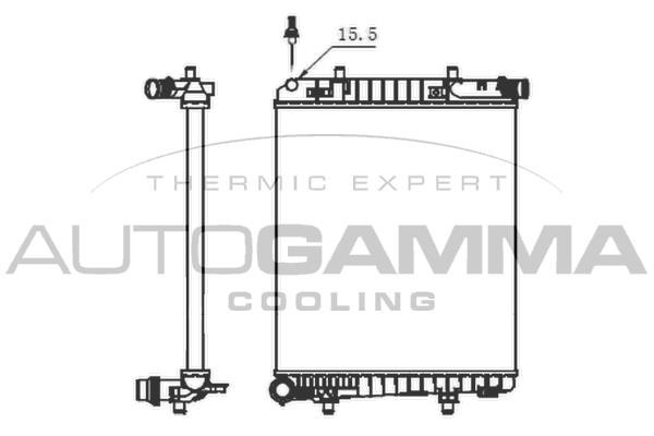 Autogamma 107620 Radiator, engine cooling 107620