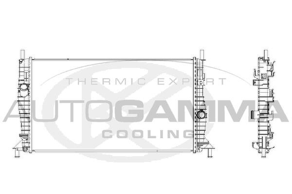 Autogamma 107637 Radiator, engine cooling 107637