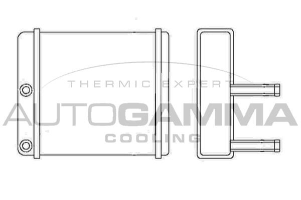 Autogamma 107001 Heat exchanger, interior heating 107001