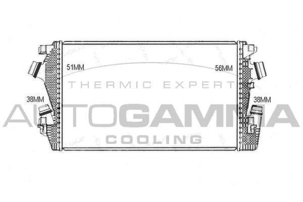 Autogamma 107572 Intercooler, charger 107572