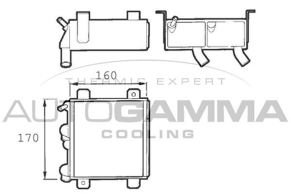 Autogamma 300973 Heat Exchanger, interior heating 300973