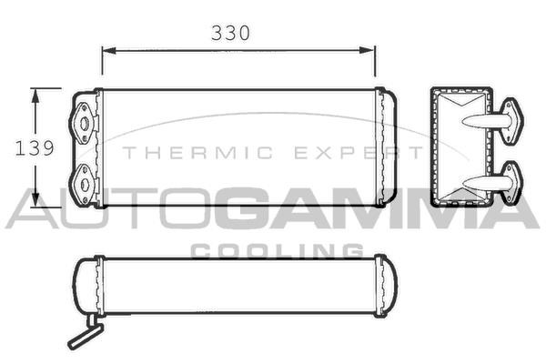 Autogamma 300977 Heat Exchanger, interior heating 300977