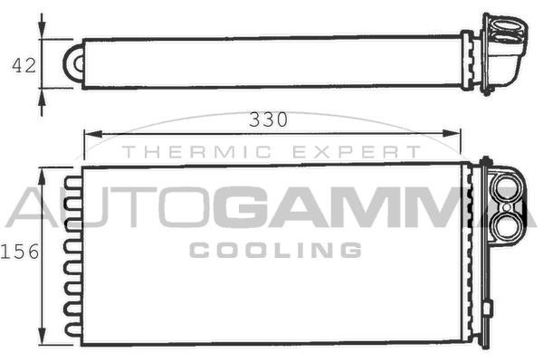 Autogamma 300984 Heat Exchanger, interior heating 300984