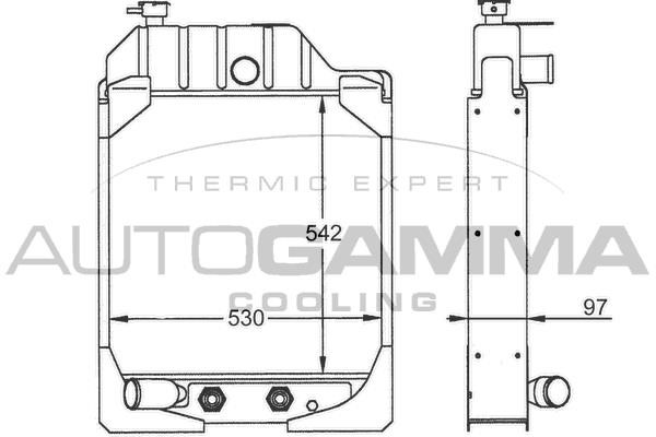 Autogamma 400174 Radiator, engine cooling 400174