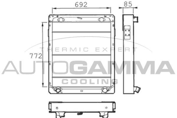 Autogamma 400418 Radiator, engine cooling 400418