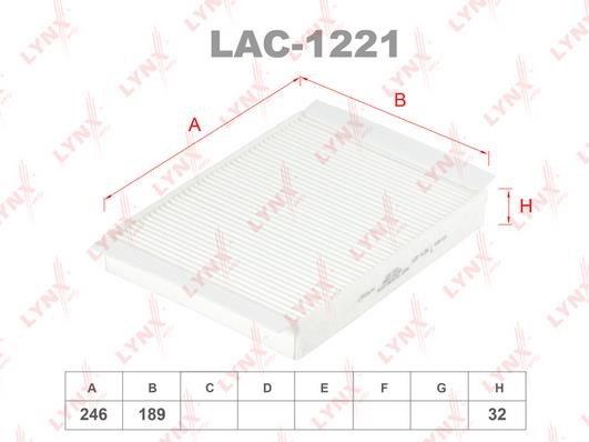 LYNXauto LAC-1221 Filter, interior air LAC1221