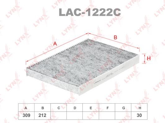 LYNXauto LAC-1222C Activated Carbon Cabin Filter LAC1222C