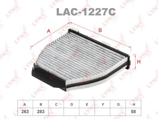 LYNXauto LAC-1227C Activated Carbon Cabin Filter LAC1227C