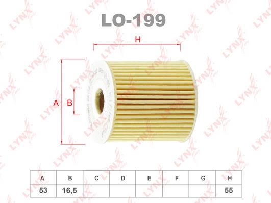 LYNXauto LO-199 Oil Filter LO199