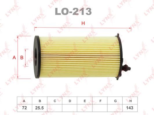 LYNXauto LO-213 Oil Filter LO213
