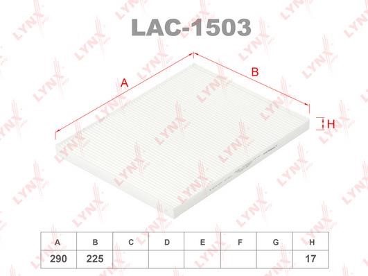 LYNXauto LAC-1503 Filter, interior air LAC1503