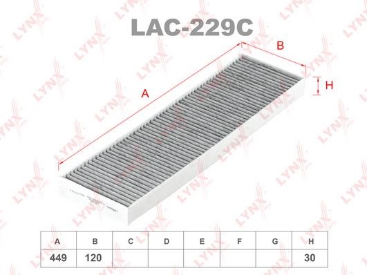 LYNXauto LAC-229C Filter, interior air LAC229C