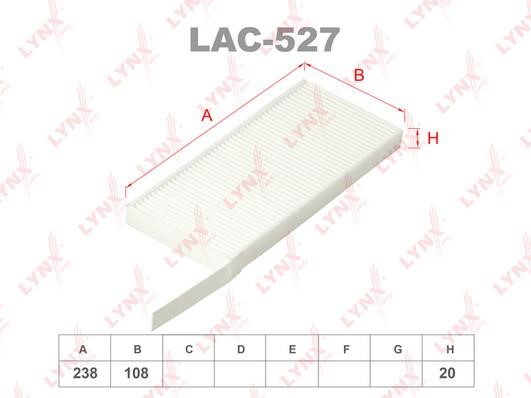 LYNXauto LAC-527 Filter, interior air LAC527