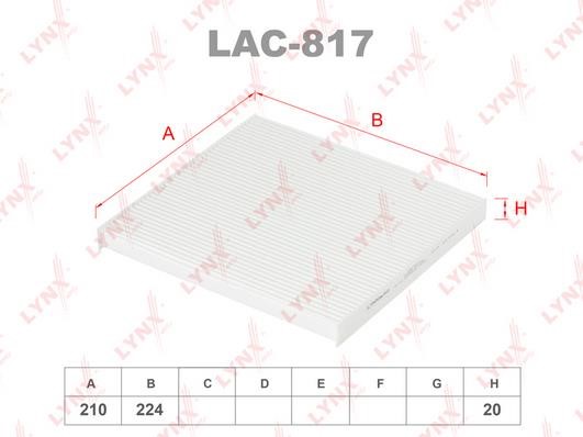 LYNXauto LAC-817 Filter, interior air LAC817