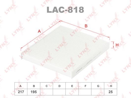 LYNXauto LAC-818 Filter, interior air LAC818