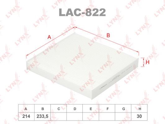 LYNXauto LAC-822 Filter, interior air LAC822