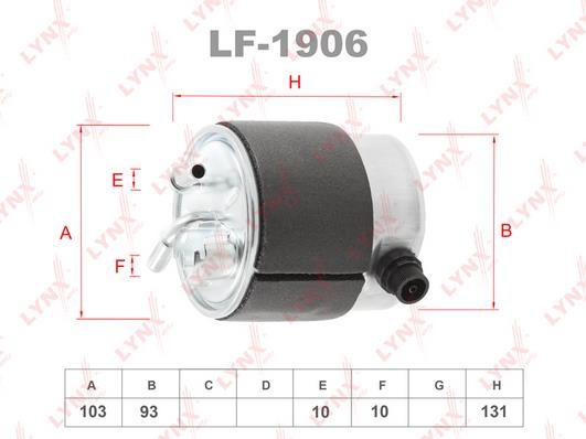 LYNXauto LF-1906 Fuel filter LF1906