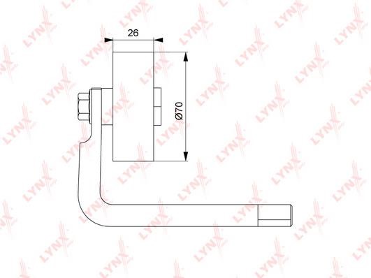 LYNXauto PB-5116 V-ribbed belt tensioner (drive) roller PB5116