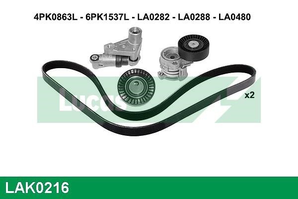 Lucas diesel LAK0216 Drive belt kit LAK0216