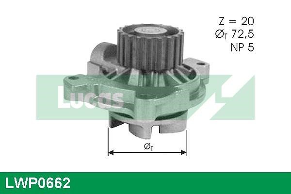 Lucas diesel LWP0662 Water pump LWP0662