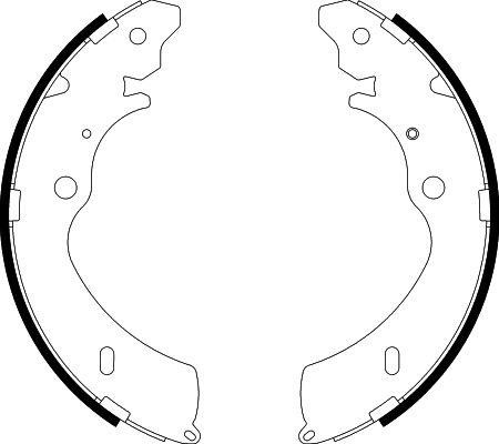 Hella-Pagid 8DB 355 038-151 Brake shoe set 8DB355038151