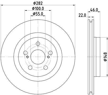 Hella-Pagid 8DD 355 134-381 Brake disc 8DD355134381 8DD355134381 Hella-Pagid Brake disc
