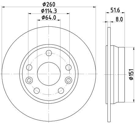 Brake disc Renault Captur: 8DD355134781 Hella-Pagid Brake disc