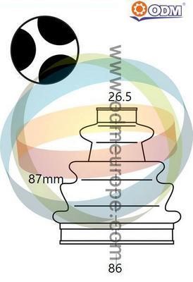 Odm-multiparts 21-990468 Bellow set, drive shaft 21990468