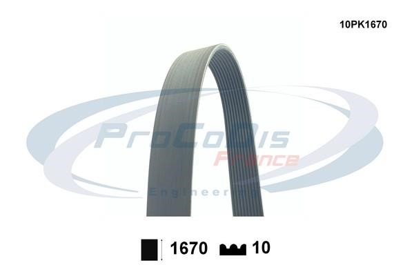 Procodis France 10PK1670 V-ribbed belt 10PK1670 10PK1670