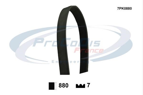 Procodis France 7PK0880 V-ribbed belt 7PK880 7PK0880