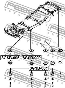 Bushing, axle beam Febest SGSB-005