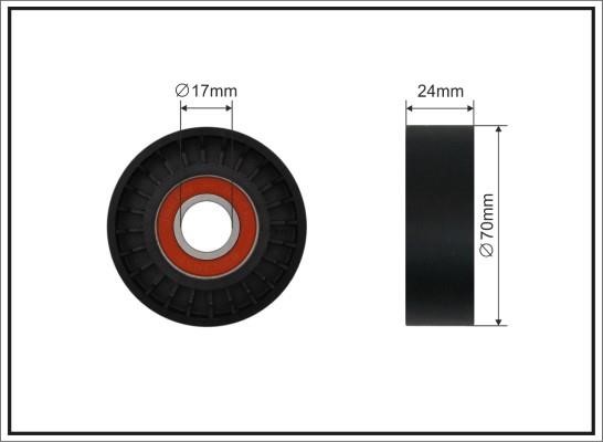 Caffaro 500681 Tensioner pulley, v-ribbed belt 500681