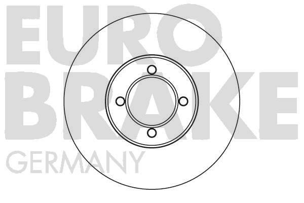Eurobrake 5815209912 Unventilated front brake disc 5815209912