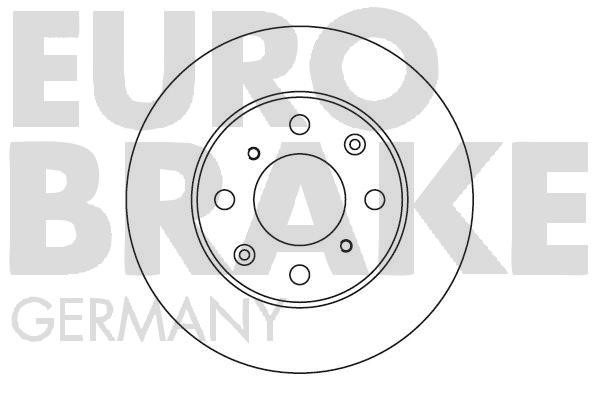 Eurobrake 5815202606 Front brake disc ventilated 5815202606