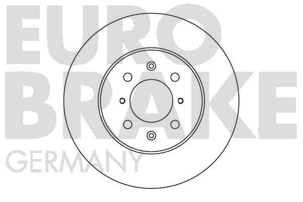 Eurobrake 5815202608 Front brake disc ventilated 5815202608