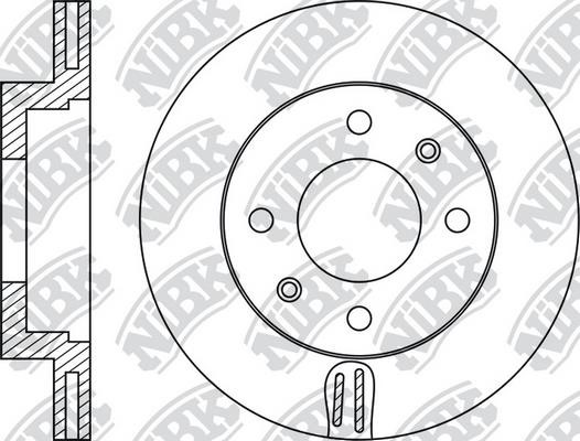 NiBK RN1814 Front brake disc ventilated RN1814